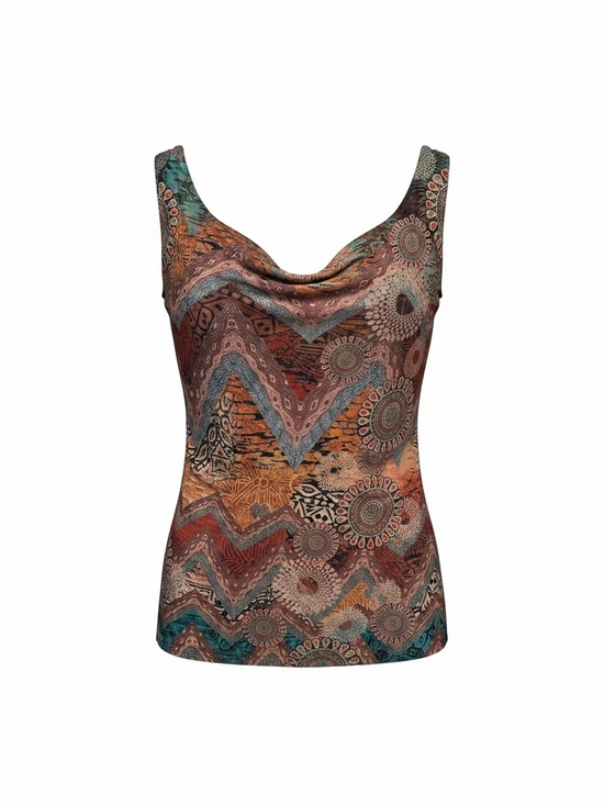 sea & anchor Tops - Sea & Anchor Sleeveless Boho Printed Tank Top - SKU 1176